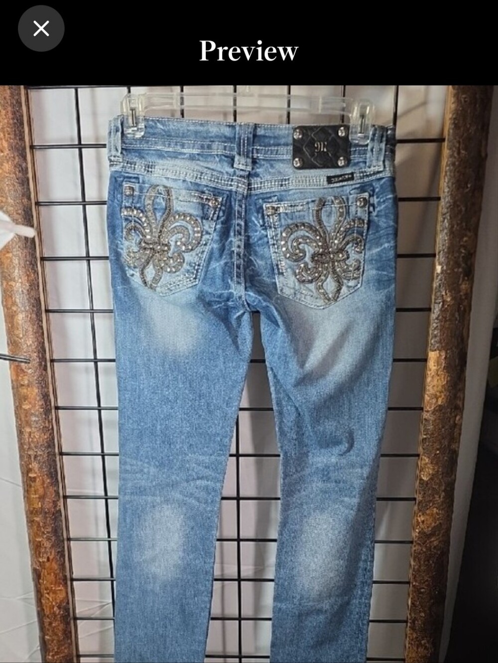 Miss Me Faded Light Blue Slim Straight Jeans